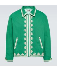 Bode - Ripple Embroidered Cotton Jacket - Lyst