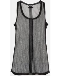 Tom Ford - Semi-Sheer Ribbed Jersey Tank Top - Lyst