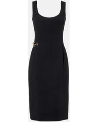 Versace - Safety Pin Cady Midi Dress - Lyst