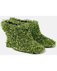 Dries Van Noten - 105 Glitter Metallic Wedge Mules - Lyst