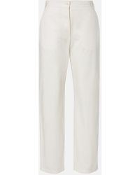 The Row - Fael Cotton Poplin Straight Pants - Lyst