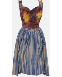 Vivienne Westwood - Sunday Striped Cotton Corset Dress - Lyst