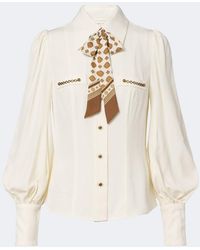 Zimmermann - Utility Tie-Neck Blouse - Lyst