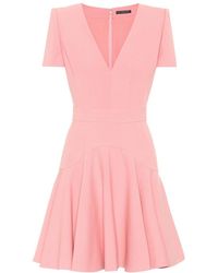 Alexander McQueen Miniabito in crêpe - Rosa