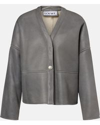 Loewe - Lambskin Shearling-Lined Pebble Jacket - Lyst