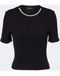 Simone Rocha - Embellished Pointelle-Knit Cotton Top - Lyst