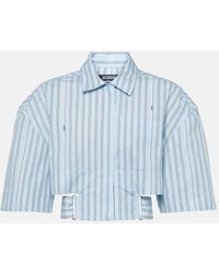 Jacquemus - Gestreiftes La Chemise Courte Bari Hemd - Lyst