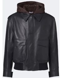 Loewe - Chaqueta De Piel Con Capucha - Lyst