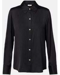 Vince - Silk-Blend Satin Shirt - Lyst