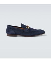 Gucci - Jordaan Horsebit Suede Loafers - Lyst
