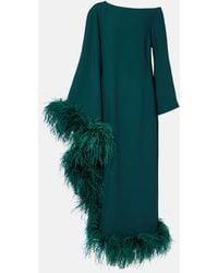 ‎Taller Marmo - One-Shoulder Feathered Sequined Gown - Lyst