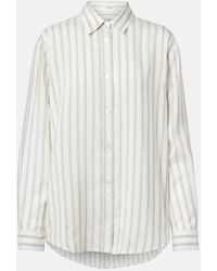 The Row - Camisa Eirlys De Popelin De Seda A Rayas - Lyst