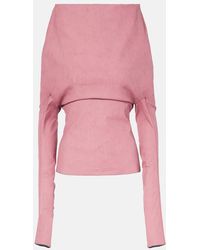 Rick Owens - Top Drapeado De Mezcla De Algodon - Lyst