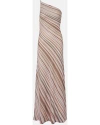 Missoni - Sequined One-Shoulder Lame Maxi Dress - Lyst