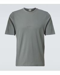 Saint Laurent - T-Shirt With Round Neck And Logo Lettering Embroidery On The Front - Lyst