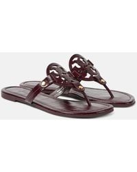 Tory Burch - Miller Leather Thong Sandals - Lyst