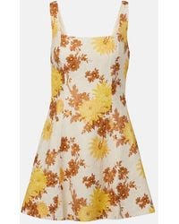 Faithfull the Brand - Felice Floral Linen Minidress - Lyst