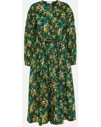 Ulla Johnson - Adalie Floral Cotton Poplin Midi Dress - Lyst