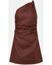 Faithfull the Brand - Marga One-Shoulder Linen Minidress - Lyst