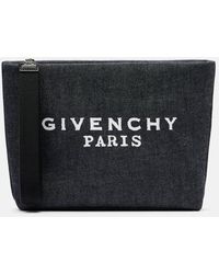 Givenchy - Pouch De Denim De Algodon Con Logo - Lyst