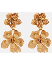 Oscar de la Renta - Classic Flower Drop Earrings - Lyst