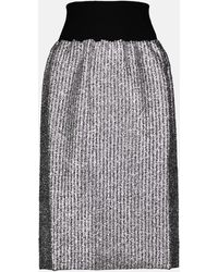 Moncler Genius - 2 Moncler 1952 Lurex® Wool-blend Midi Skirt - Lyst
