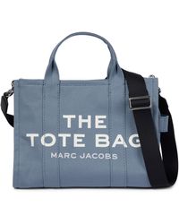 Marc Jacobs Cabas The Traveler Small en toile - Bleu