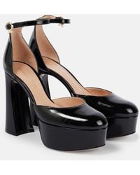 Gianvito Rossi - Bessie 100 Patent Leather Platform Pumps - Lyst