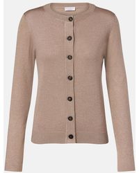 Brunello Cucinelli - Cashmere-Blend Lame Cardigan - Lyst