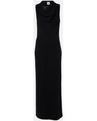 TOTEME - Draped Wool-Blend Maxi Dress - Lyst
