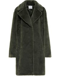 Velvet Mantel aus Faux Fur - Grün