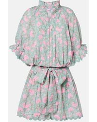 Juliet Dunn - Floral Cotton Minidress - Lyst