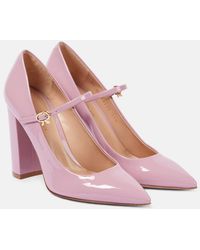 Gianvito Rossi - Ribbon Jane Patent Leather Pumps - Lyst