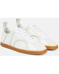 Totême - Suede-trimmed Leather Sneakers - Lyst