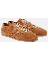 Dries Van Noten - Leather And Suede Sneakers - Lyst