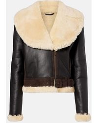 JW Anderson - Veste En Cuir Et Shearling - Lyst