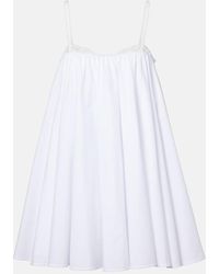 STAUD - Cecily Cotton Poplin Minidress - Lyst