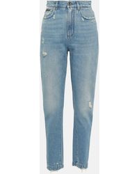Dolce & Gabbana - Distressed High-rise Jeans - Lyst
