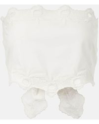 Posse - Top Antoinette De Algodon Bordado - Lyst