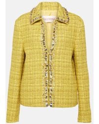 Valentino - Embellished Tweed Jacket - Lyst