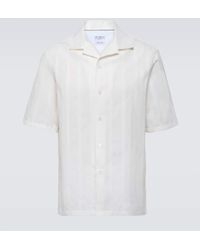 Brunello Cucinelli - Camisa Panama de algodon a rayas - Lyst