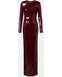 Rebecca Vallance - Robe Longue Nero A Sequins - Lyst