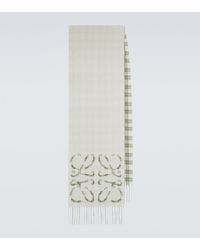 Loewe - Anagram Checked Silk And Cashmere Scarf - Lyst