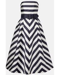 Rebecca Vallance - Ariadne Striped Midi Dress - Lyst