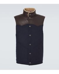 Brunello Cucinelli - Shearling-Trimmed Wool Vest - Lyst