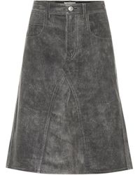 Isabel Marant - Fiali Leather Midi Skirt - Lyst