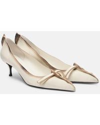 Prada - Antiqued 55 Leather Pumps - Lyst