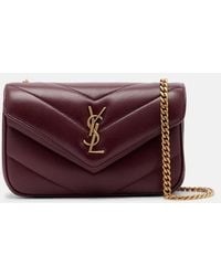 Saint Laurent - Loulou Mini Leather Crossbody Bag - Lyst