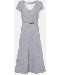 Alessandra Rich - Sequined Tweed Midi Dress - Lyst