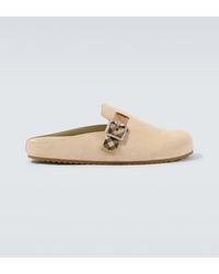 Burberry - Urchin Suede Clogs - Lyst